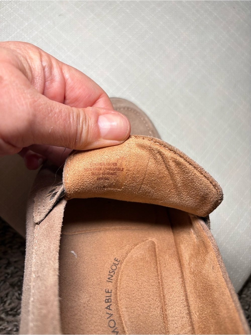Brioso Taupe Suede Loafers | Women's Comfort Slip-On Moccasins | Boho Western - Picture 3 of 10